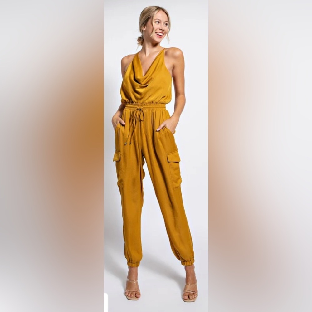 NWT Huddy Mustard Jumpsuit